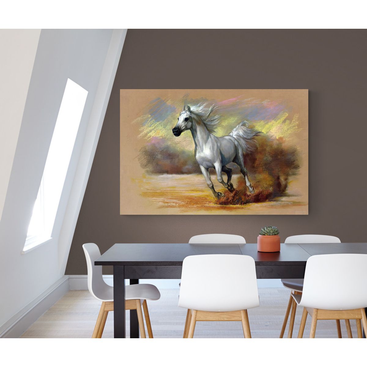 TAYRONA STORE - Cuadro En Lienzo Para Comedor Caballos 096 150x100cm