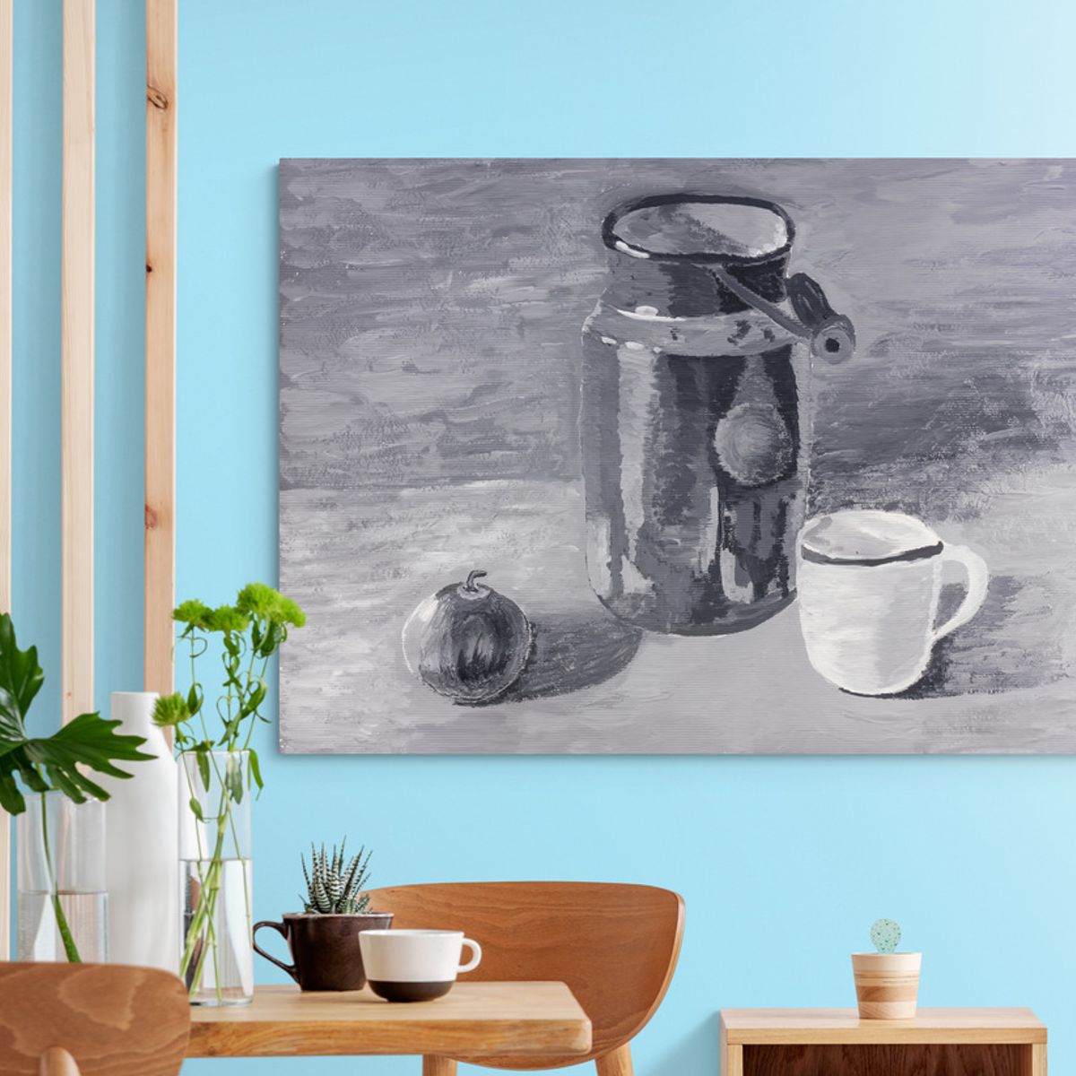 TAYRONA STORE - Cuadro En Lienzo Para Comedor Bodegon 073 50x35cm