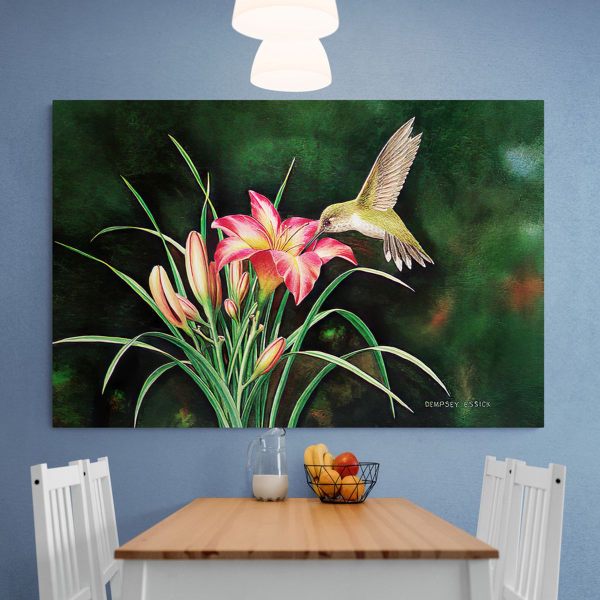 TAYRONA STORE - Cuadro En Lienzo Para Comedor Colibri 059 100x70cm