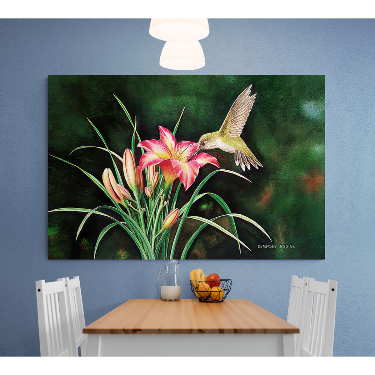 TAYRONA STORE - Cuadro En Lienzo Para Comedor Colibri 059 100x70cm