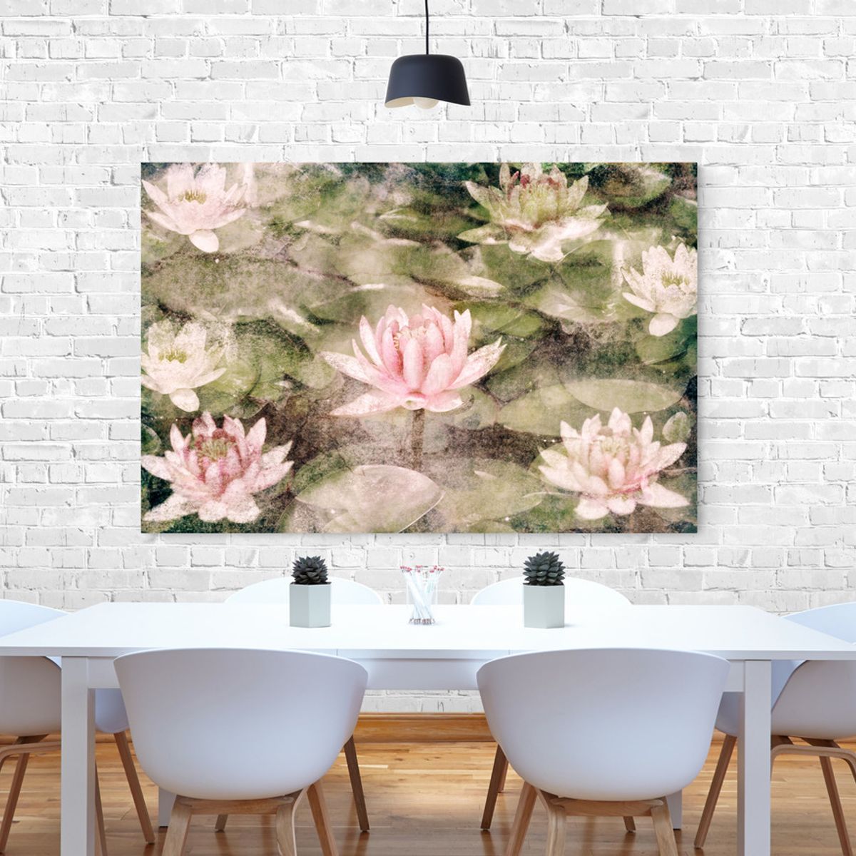 TAYRONA STORE - Cuadro En Lienzo Para Comedor Flor De Loto 009 70x50cm