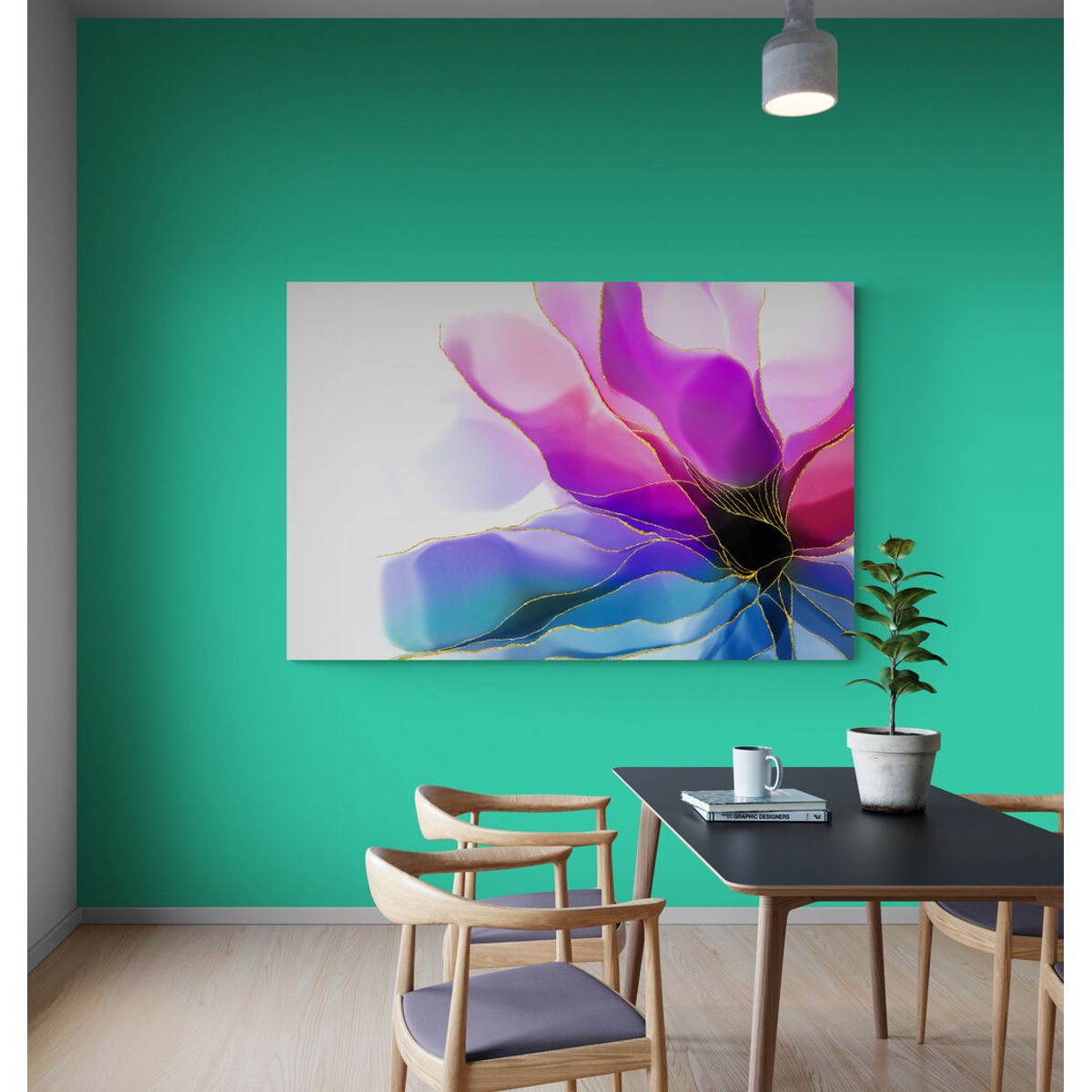 TAYRONA STORE - Cuadro En Lienzo Para Comedor Flores 383 150x100cm