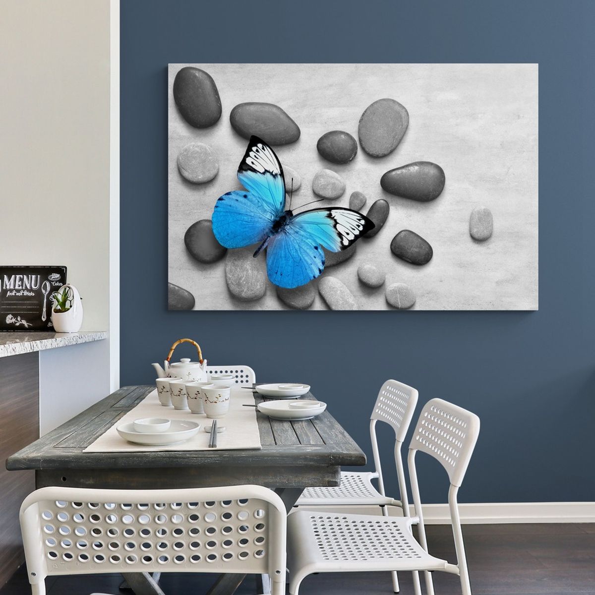 TAYRONA STORE - Cuadro En Lienzo Para Comedor Mariposas 177 70x50cm