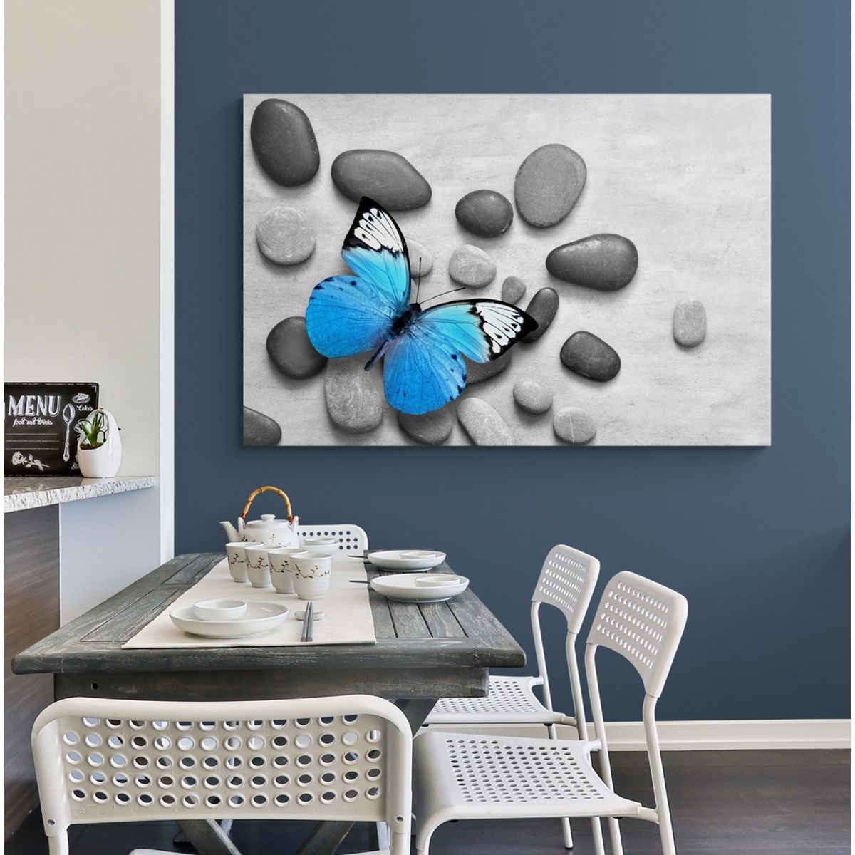 TAYRONA STORE - Cuadro En Lienzo Para Comedor Mariposas 177 70x50cm