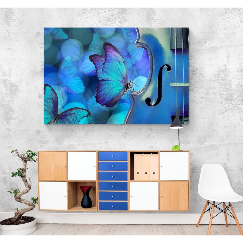 TAYRONA STORE - Cuadro En Lienzo Para Comedor Mariposas 209 70x50cm