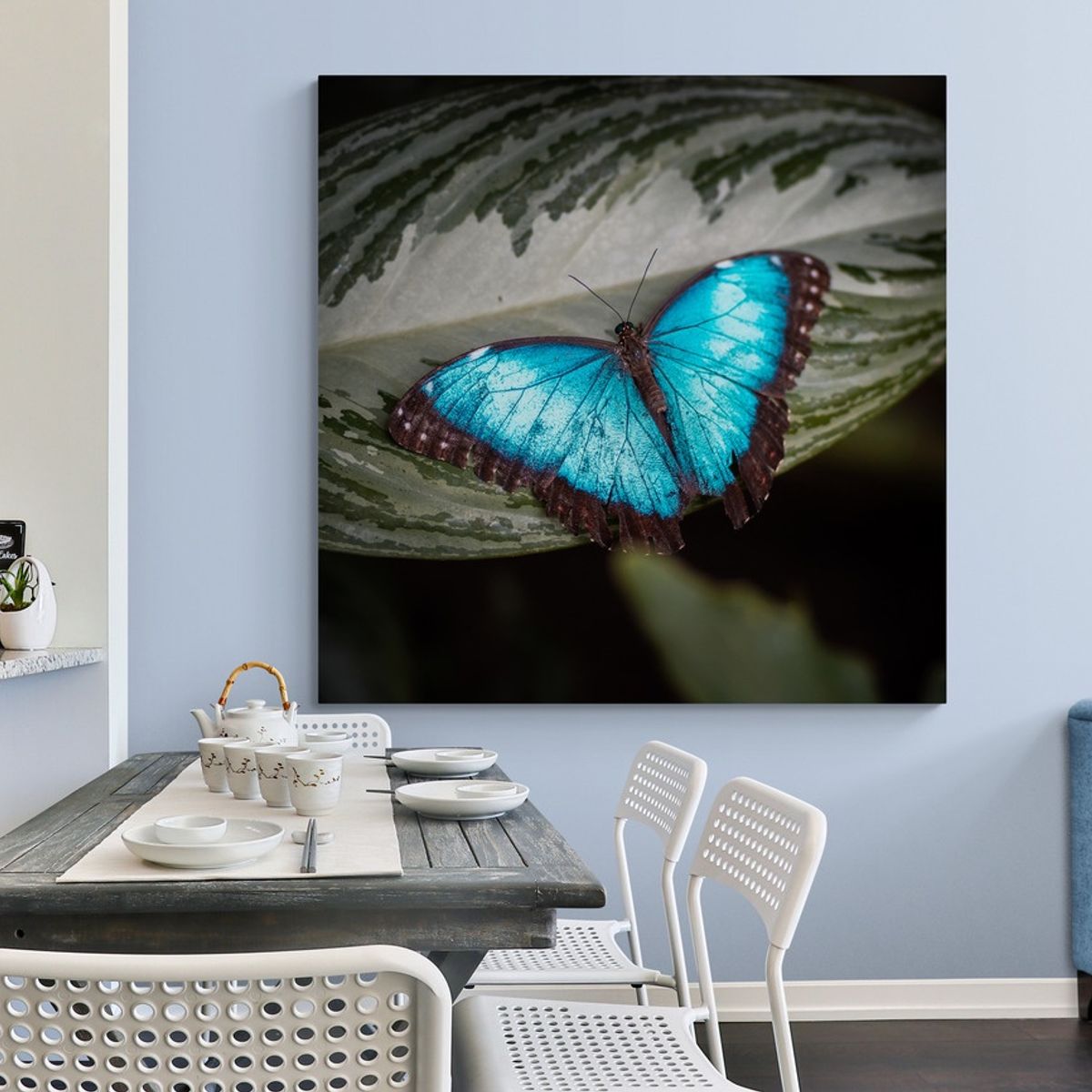 TAYRONA STORE - Cuadro En Lienzo Para Comedor Mariposas 214 50x50cm