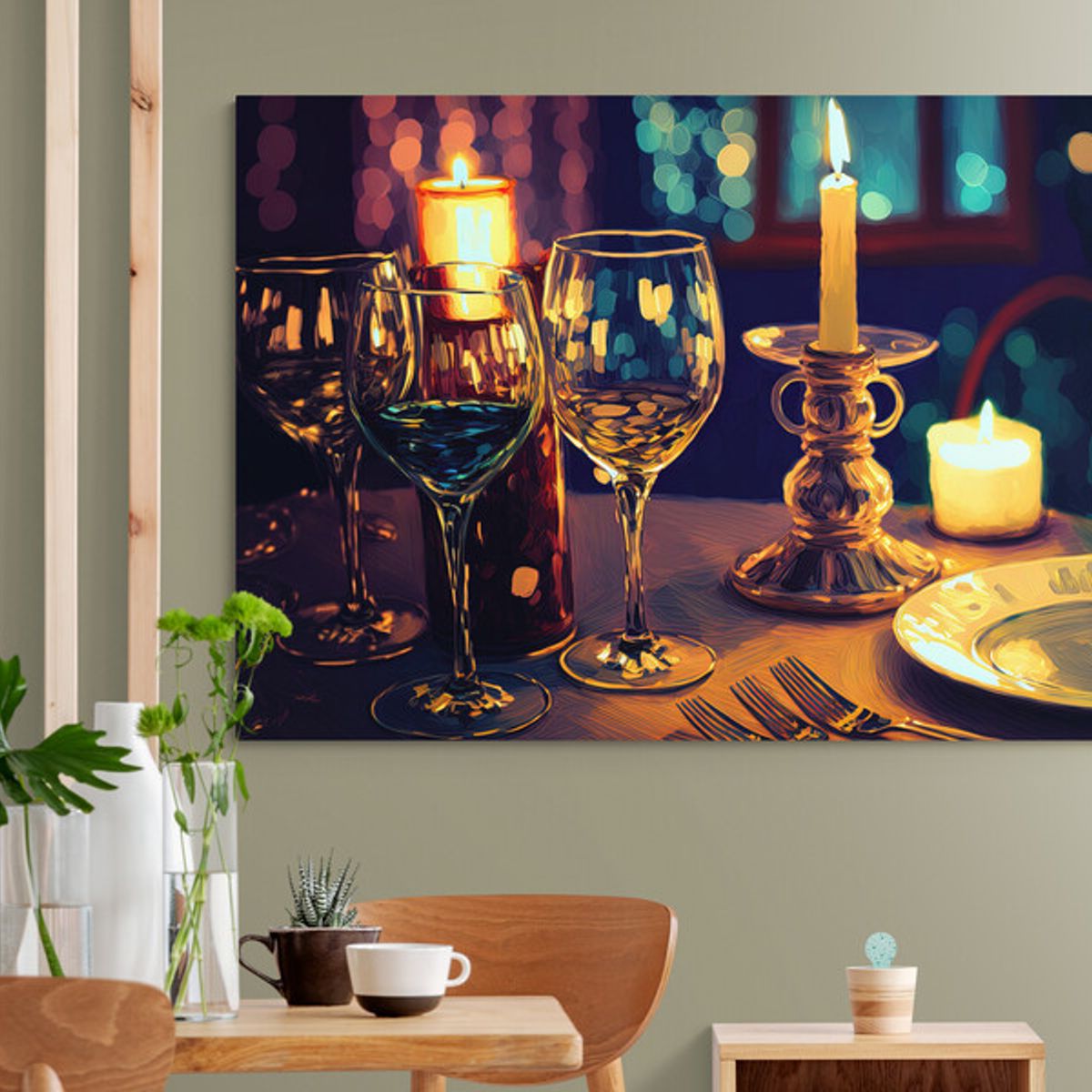 TAYRONA STORE - Cuadro En Lienzo Para Comedor Bodegon 282 50x35cm