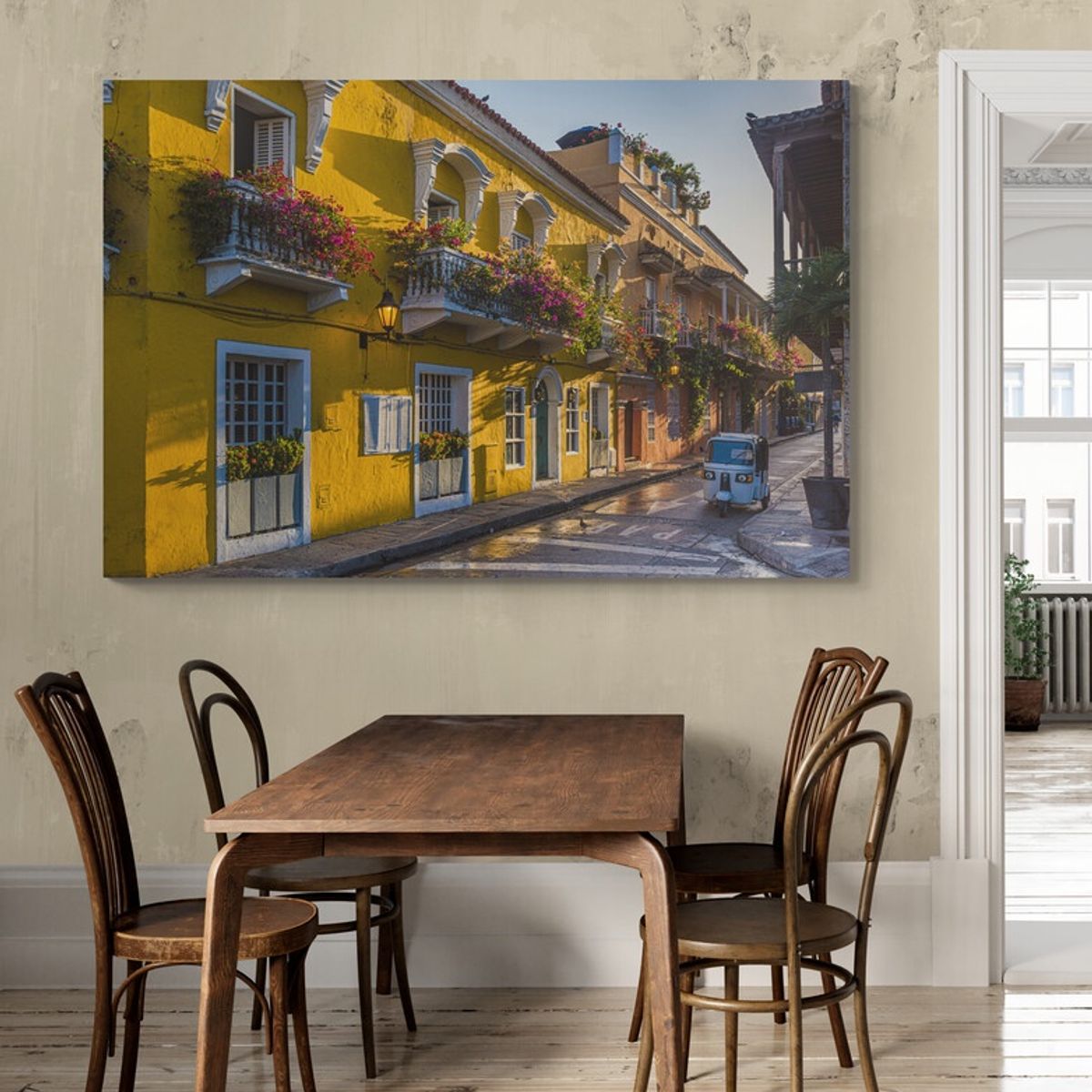 TAYRONA STORE - Cuadro En Lienzo Para Comedor Cartagena 019 120x80cm