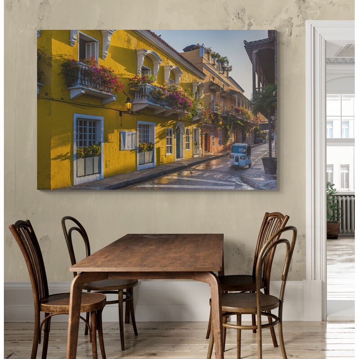 TAYRONA STORE - Cuadro En Lienzo Para Comedor Cartagena 019 150x100cm