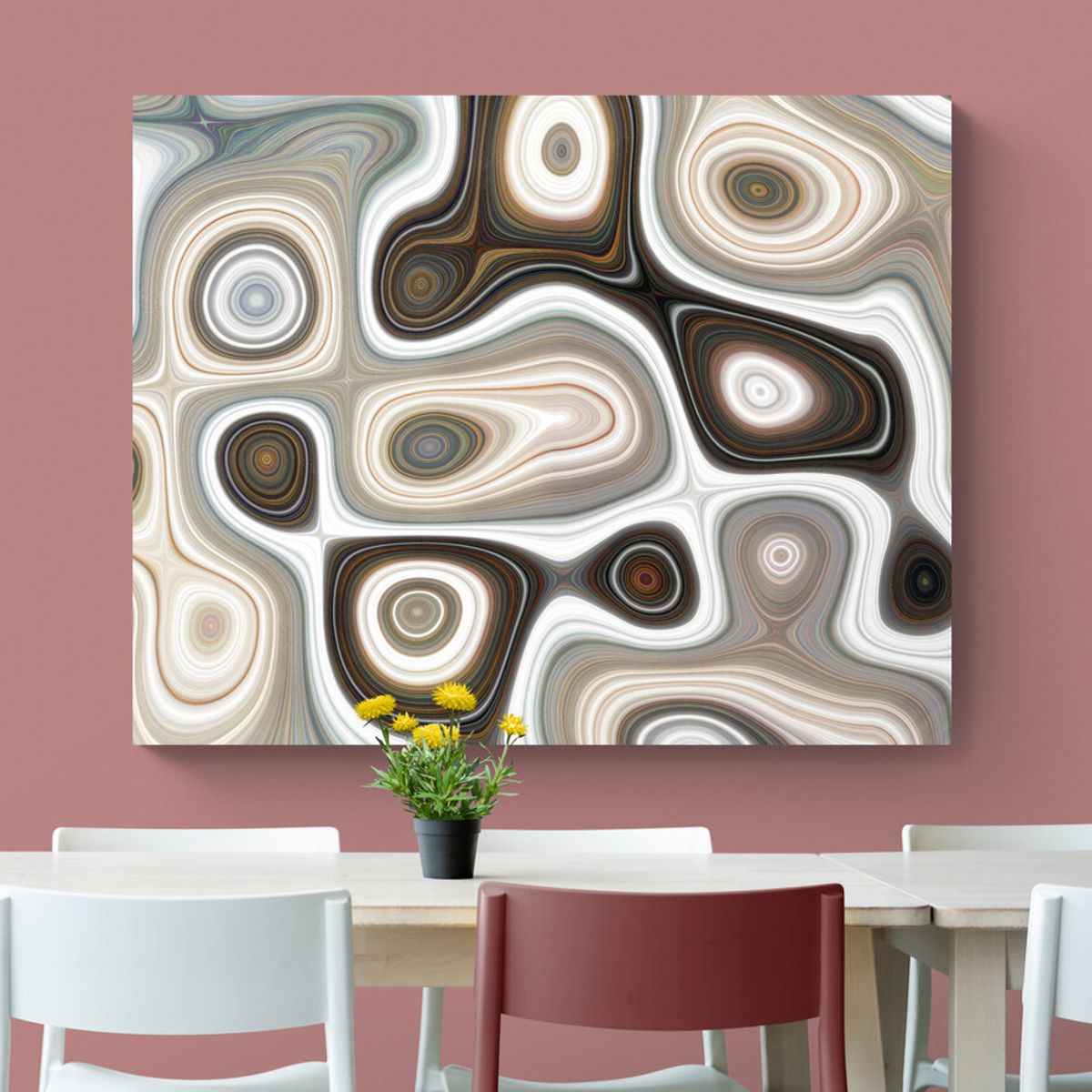 TAYRONA STORE - Cuadro En Lienzo Para Comedor Abstracto 135 150x120cm