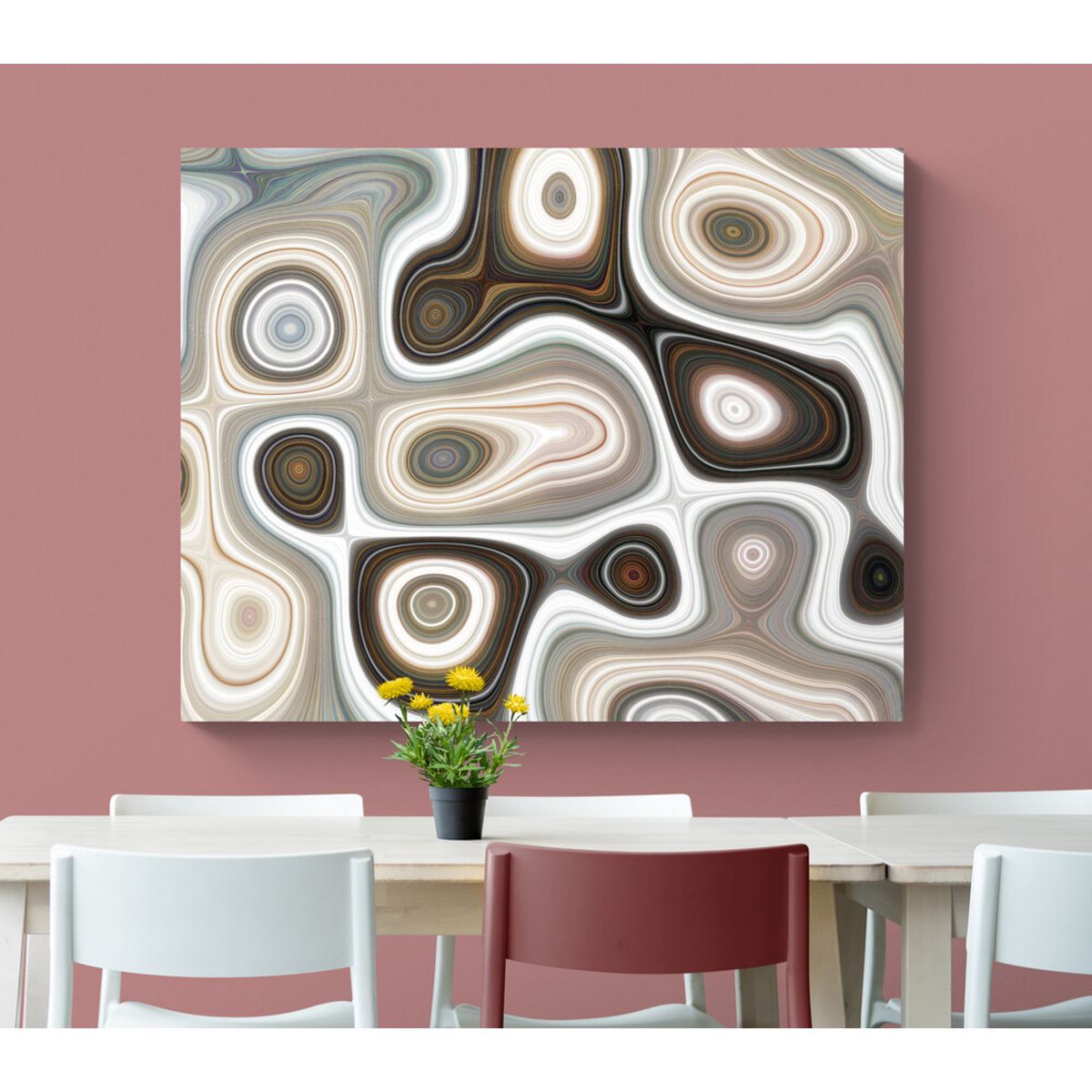 TAYRONA STORE - Cuadro En Lienzo Para Comedor Abstracto 135 150x120cm