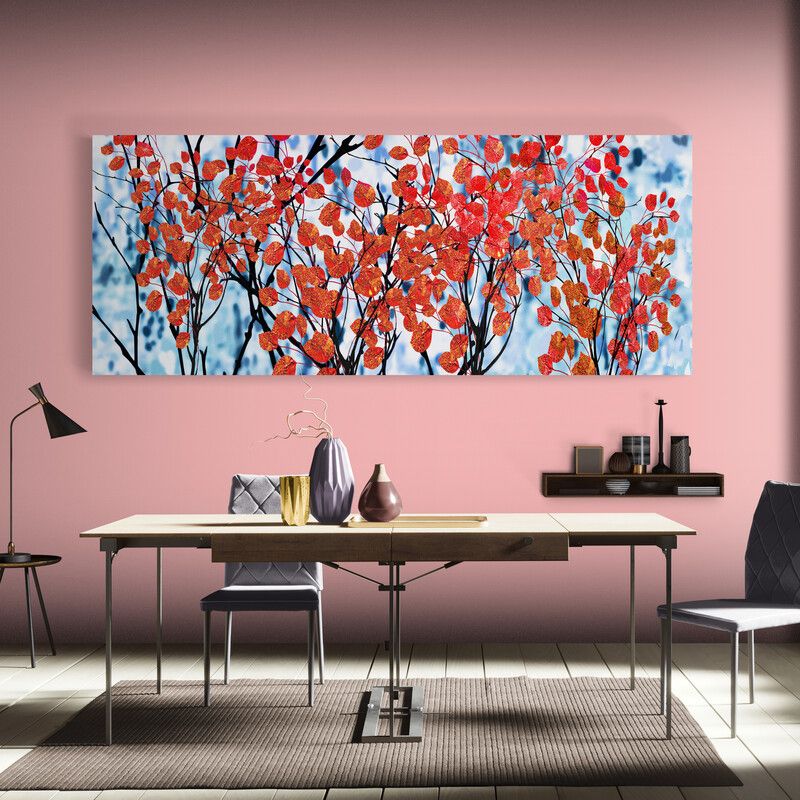 TAYRONA STORE - Cuadro En Lienzo Para Comedor Arbol Colores 07 150x60cm