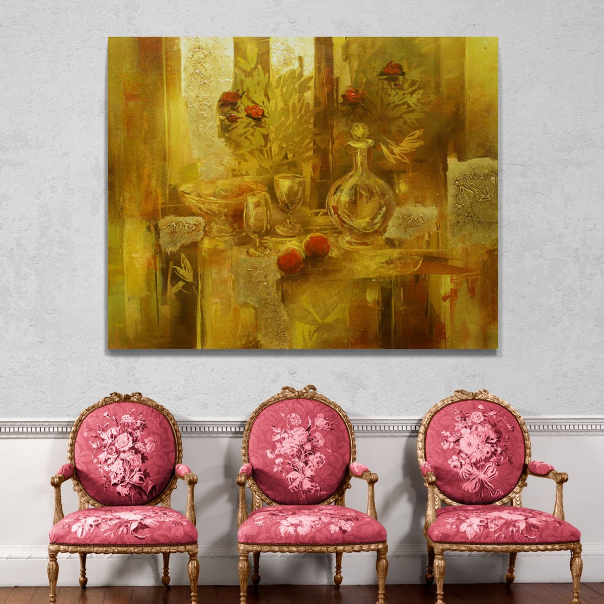 TAYRONA STORE - Cuadro En Lienzo Para Comedor Bodegon 037 50x40cm