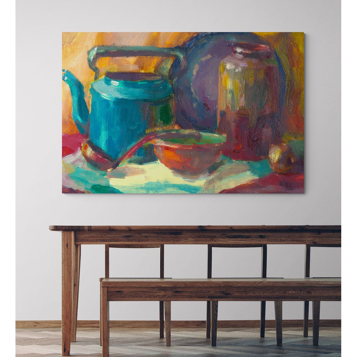 TAYRONA STORE - Cuadro En Lienzo Para Comedor Bodegon 043 120x80cm