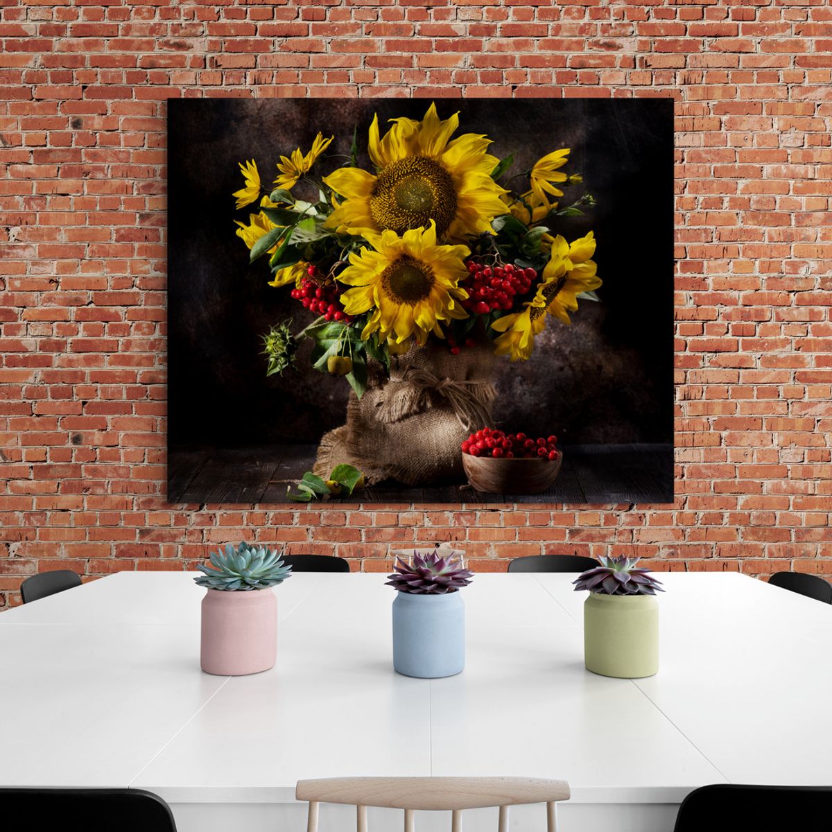 TAYRONA STORE - Cuadro En Lienzo Para Comedor Bodegon 047 100x80cm