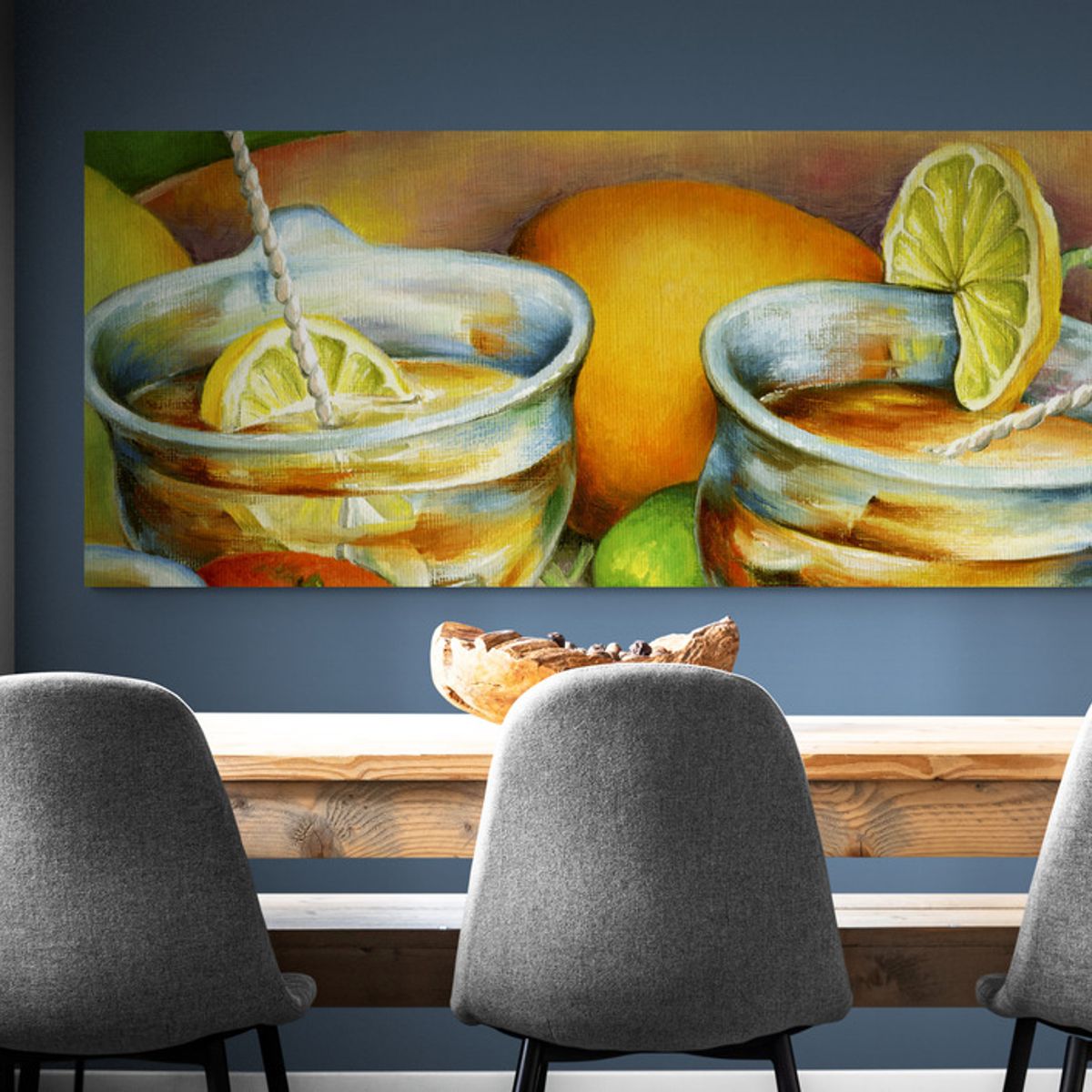 TAYRONA STORE - Cuadro En Lienzo Para Comedor Bodegon 053 175x70cm