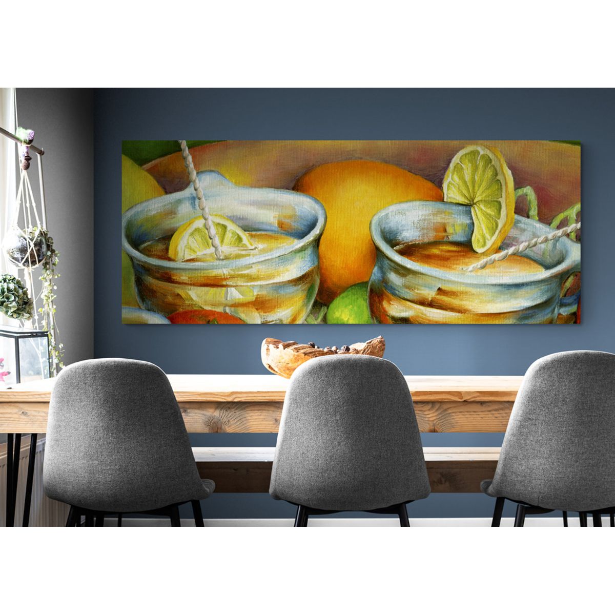 TAYRONA STORE - Cuadro En Lienzo Para Comedor Bodegon 053 175x70cm