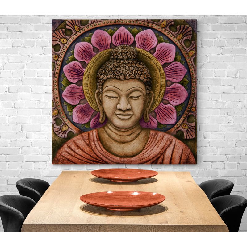 TAYRONA STORE - Cuadro En Lienzo Para Comedor Budda 101 100x100cm
