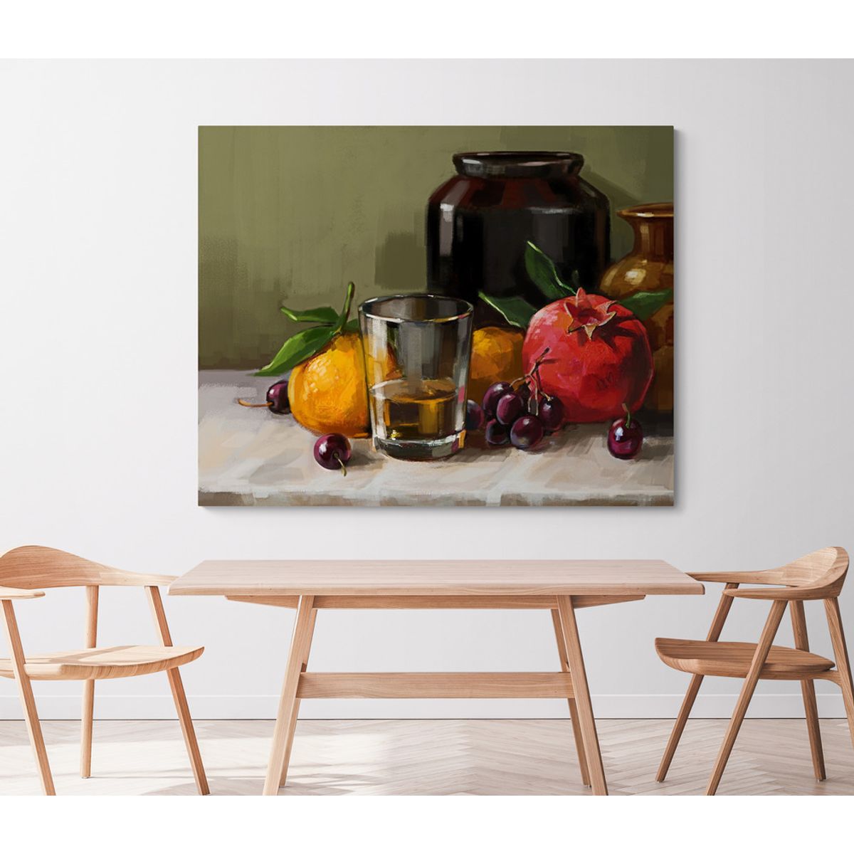 TAYRONA STORE - Cuadro En Lienzo Para Comedor Bodegon 075 50x40cm