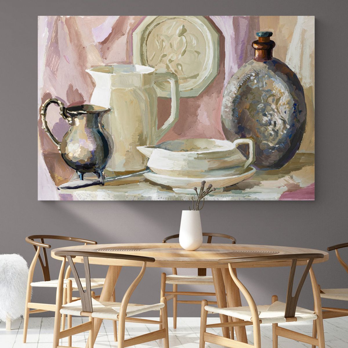TAYRONA STORE - Cuadro En Lienzo Para Comedor Bodegon 077 70x50cm.