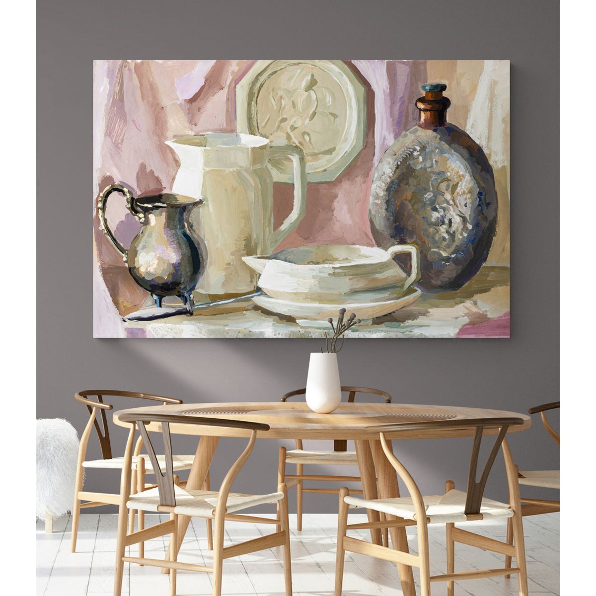 TAYRONA STORE - Cuadro En Lienzo Para Comedor Bodegon 077 70x50cm.