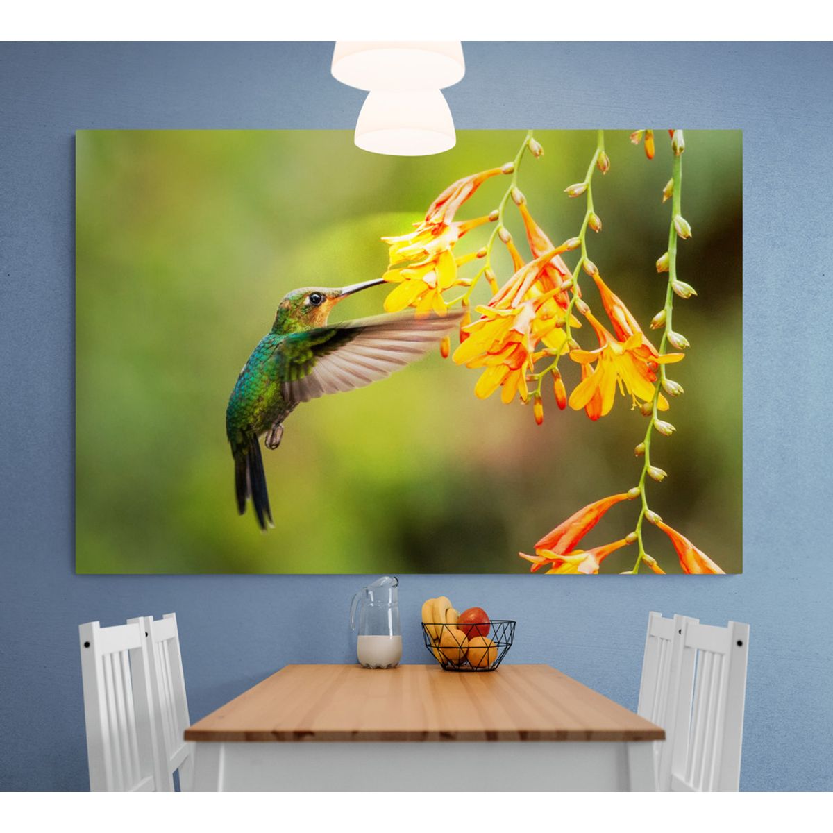 TAYRONA STORE - Cuadro En Lienzo Para Comedor Colibri 031 70x50cm