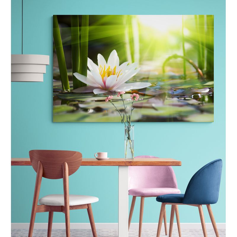 TAYRONA STORE - Cuadro En Lienzo Para Comedor Flor De Loto 017 50x35cm