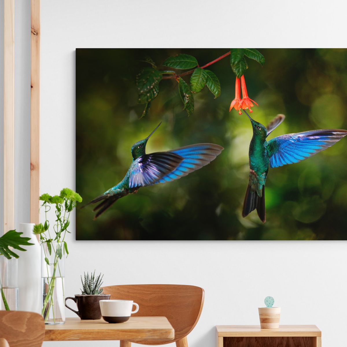 TAYRONA STORE - Cuadro En Lienzo Para Comedor Colibri 053 150x100cm