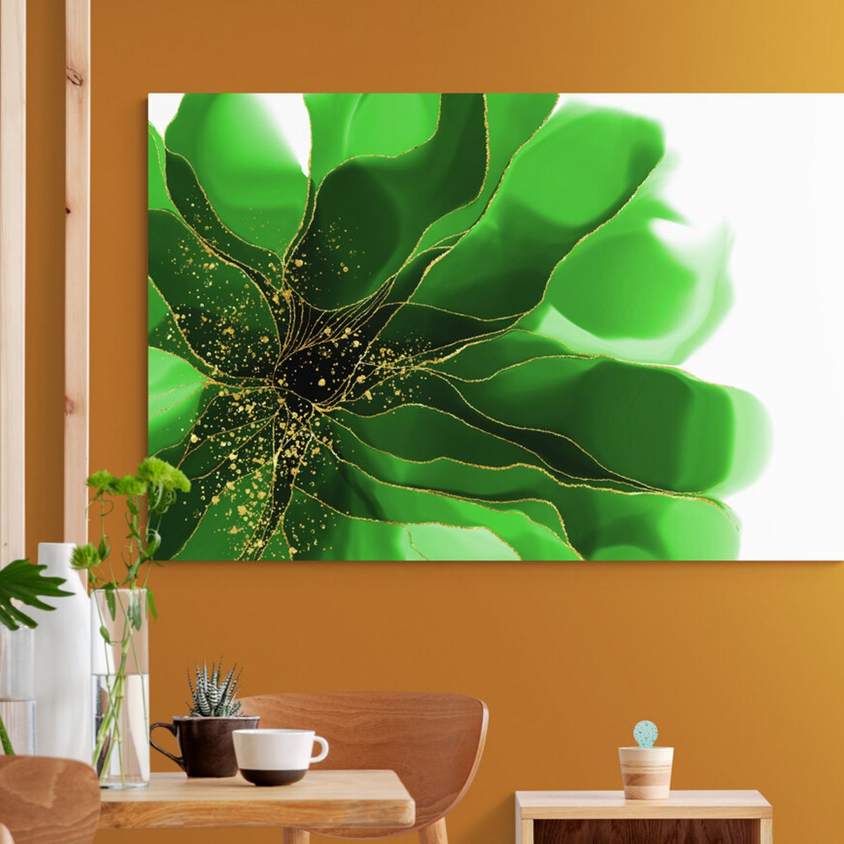 TAYRONA STORE - Cuadro En Lienzo Para Comedor Flores 384 70x50cm