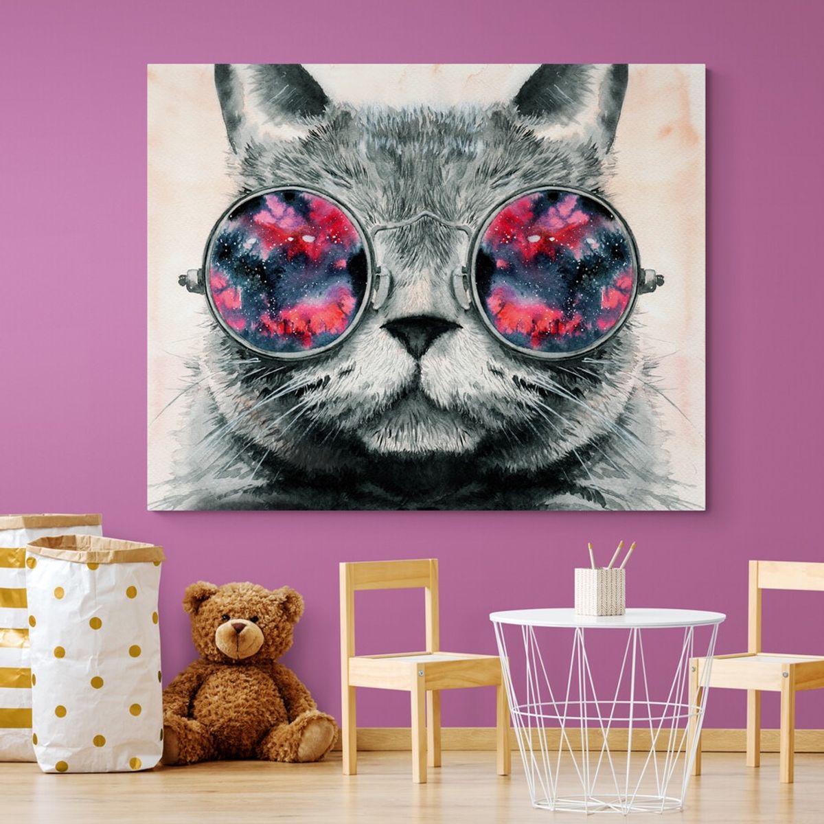 TAYRONA STORE - Cuadro En Lienzo Para Comedor Gato 181 60x80cm