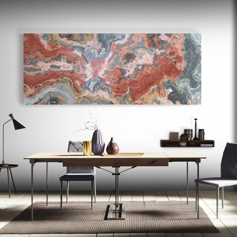 TAYRONA STORE - Cuadro En Lienzo Para Comedor Marmol Textura 30 100x40cm