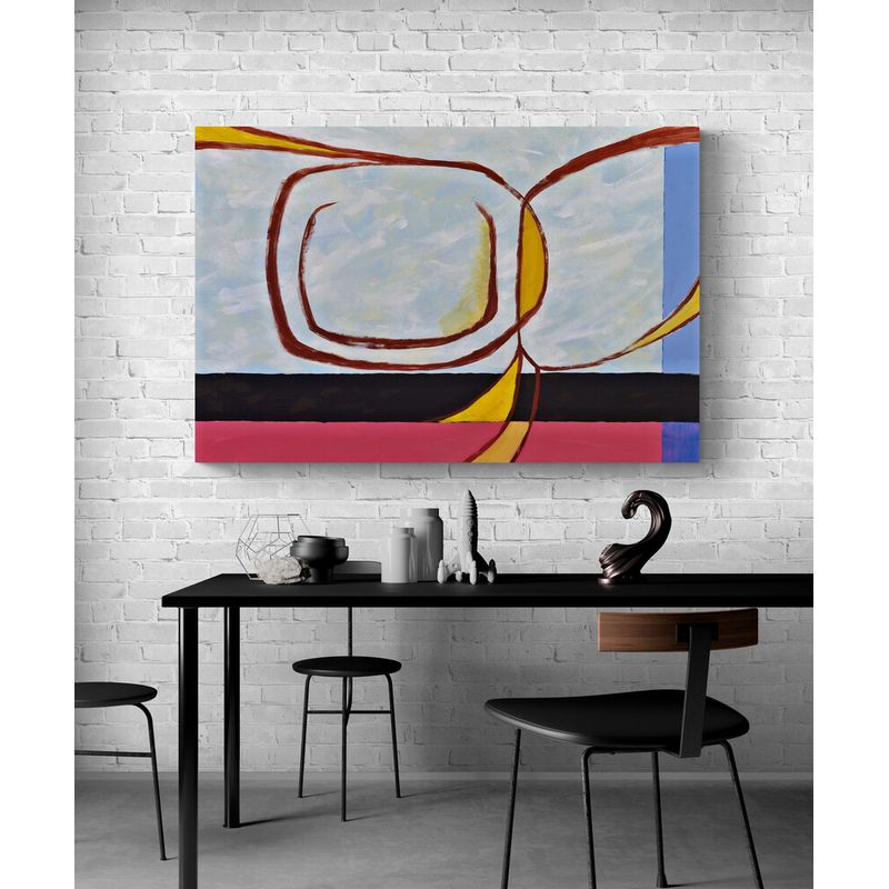 TAYRONA STORE - Cuadro En Lienzo Para Comedor Pintura Abstracta 170 70x50cm