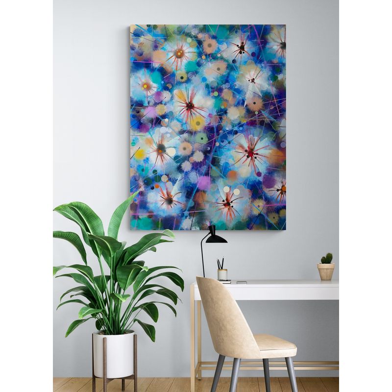 TAYRONA STORE - Cuadro En Lienzo Para Comedor Pintura Flores 153 100x135cm