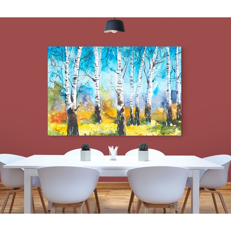 TAYRONA STORE - Cuadro En Lienzo Para Comedor Pintura Arboles 096 70x50cm