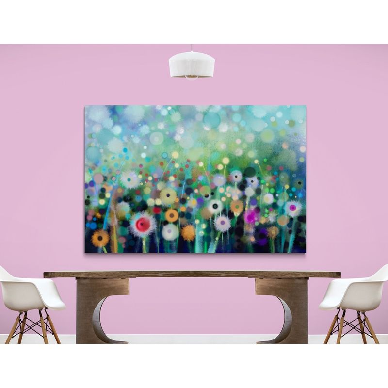 TAYRONA STORE - Cuadro En Lienzo Para Comedor Pintura Flores 165 100x70cm