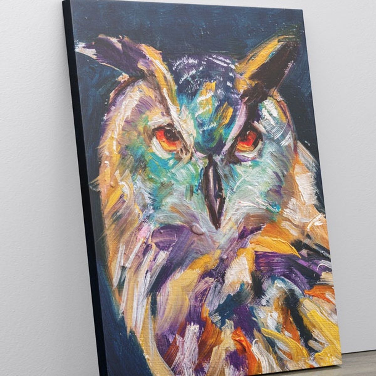 TAYRONA STORE - Cuadro En Lienzo Para Comedor Buho 17 75x100cm