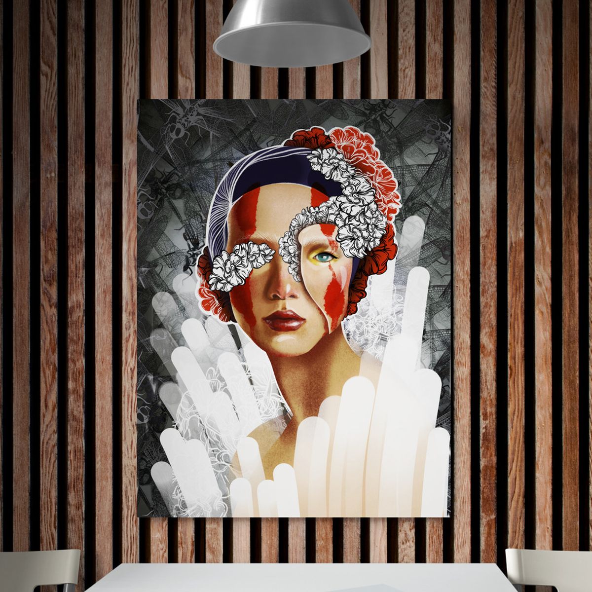 TAYRONA STORE - Cuadro En Lienzo Para Comedor Pintura Mujer 102 60x80cm