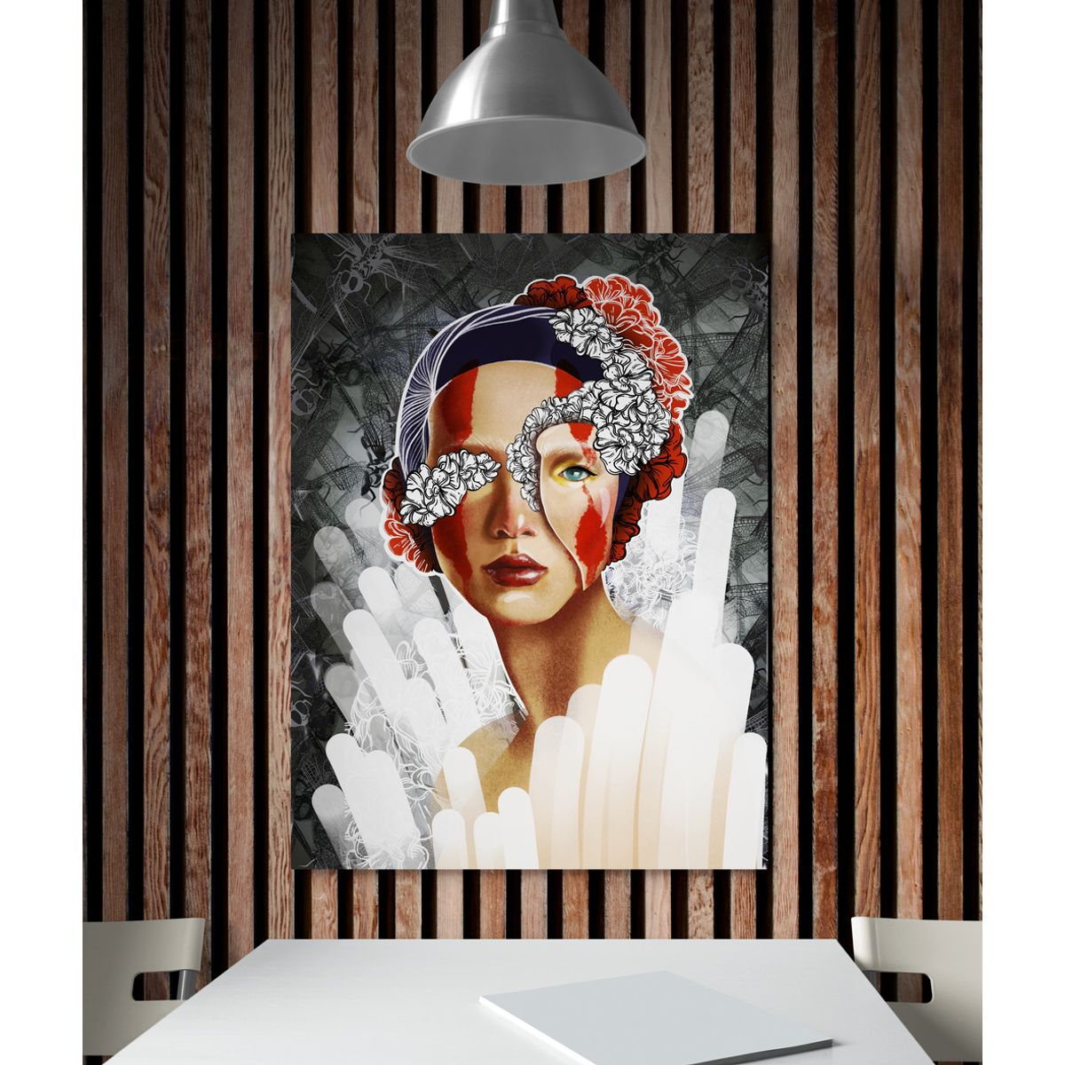 TAYRONA STORE - Cuadro En Lienzo Para Comedor Pintura Mujer 102 60x80cm