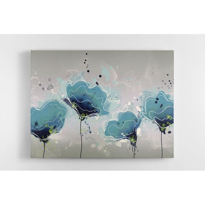 TAYRONA STORE - Cuadro En Lienzo Para Comedor Pintura Flores 124 50x40cm