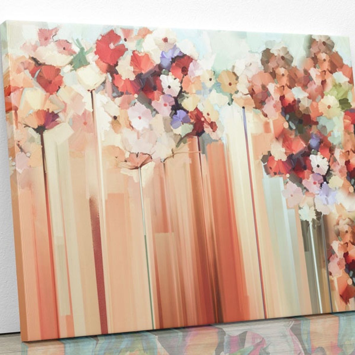 TAYRONA STORE - Cuadro En Lienzo Para Comedor Pintura Flores 72 125x100cm
