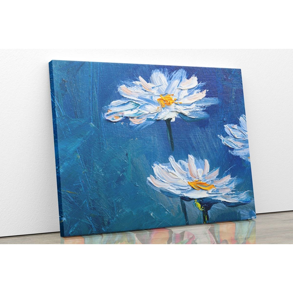 TAYRONA STORE - Cuadro En Lienzo Para Comedor Pintura Flores 71 50x40cm