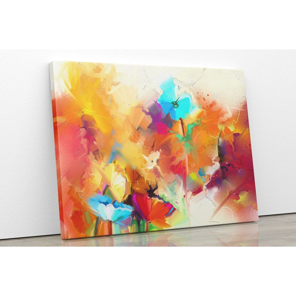 TAYRONA STORE - Cuadro En Lienzo Para Comedor Pintura Flores 73 150x120cm.