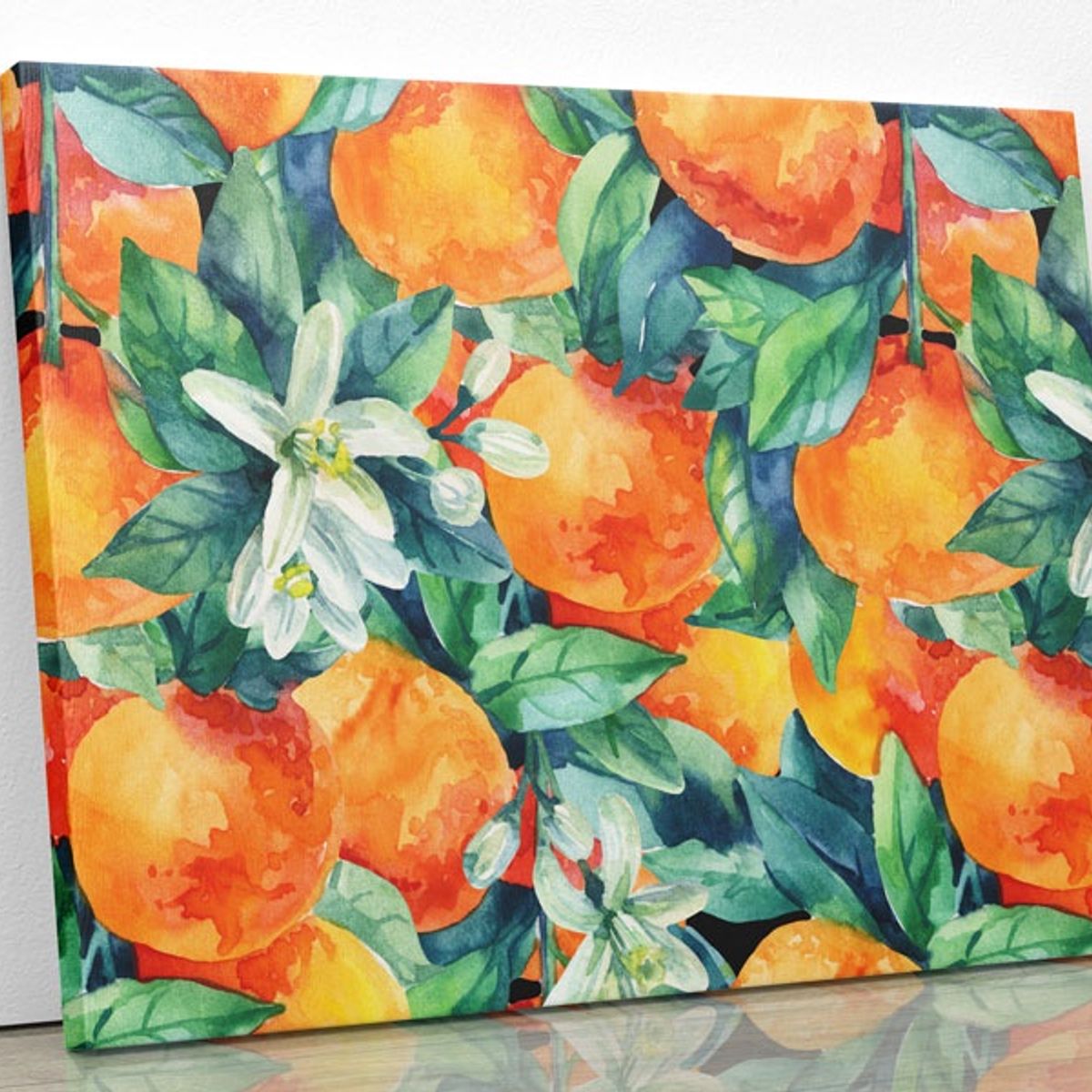 TAYRONA STORE - Cuadro En Lienzo Para Comedor Naranjas 03 100x80cm