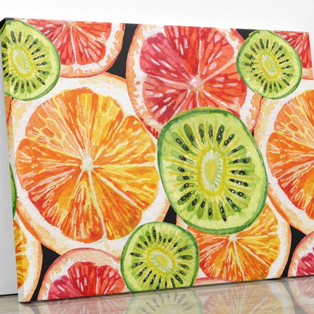 TAYRONA STORE - Cuadro En Lienzo Para Comedor Naranjas 04 125x100cm