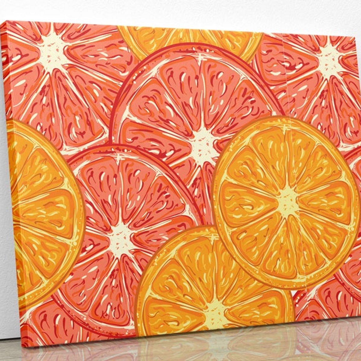 TAYRONA STORE - Cuadro En Lienzo Para Comedor Naranjas 05 100x80cm
