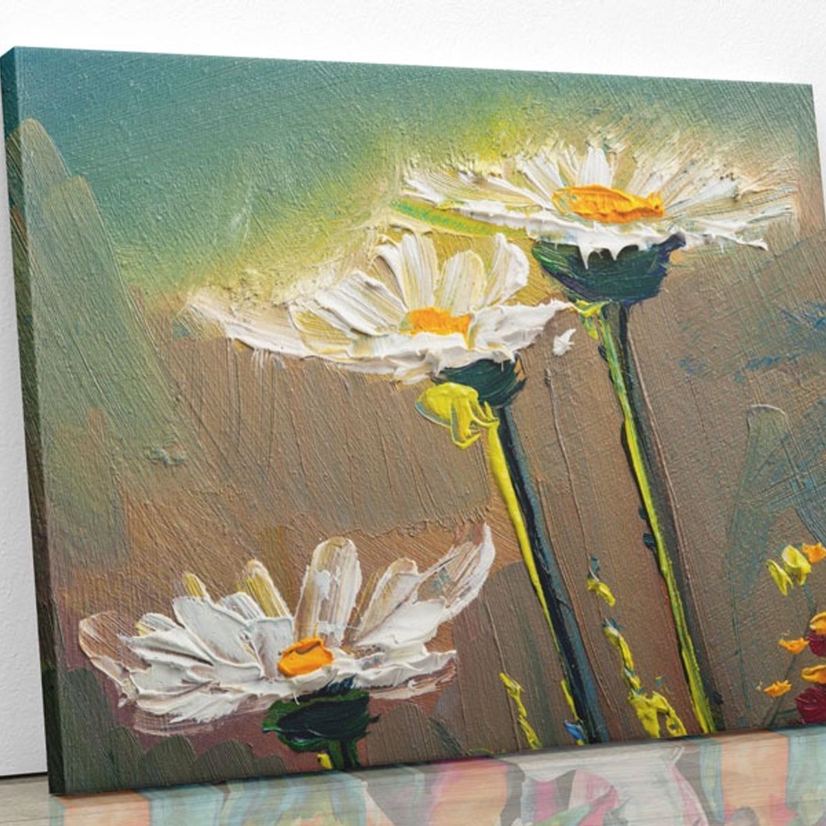 TAYRONA STORE - Cuadro En Lienzo Para Comedor Pintura Flores 115 75x60cm