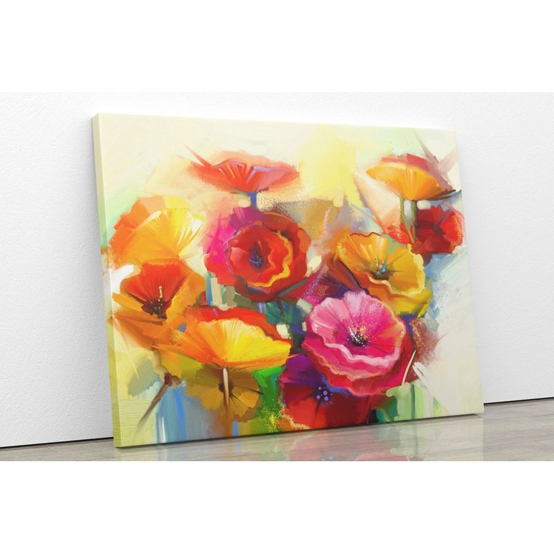 TAYRONA STORE - Cuadro En Lienzo Para Comedor Pintura Flores 69 100x80cm