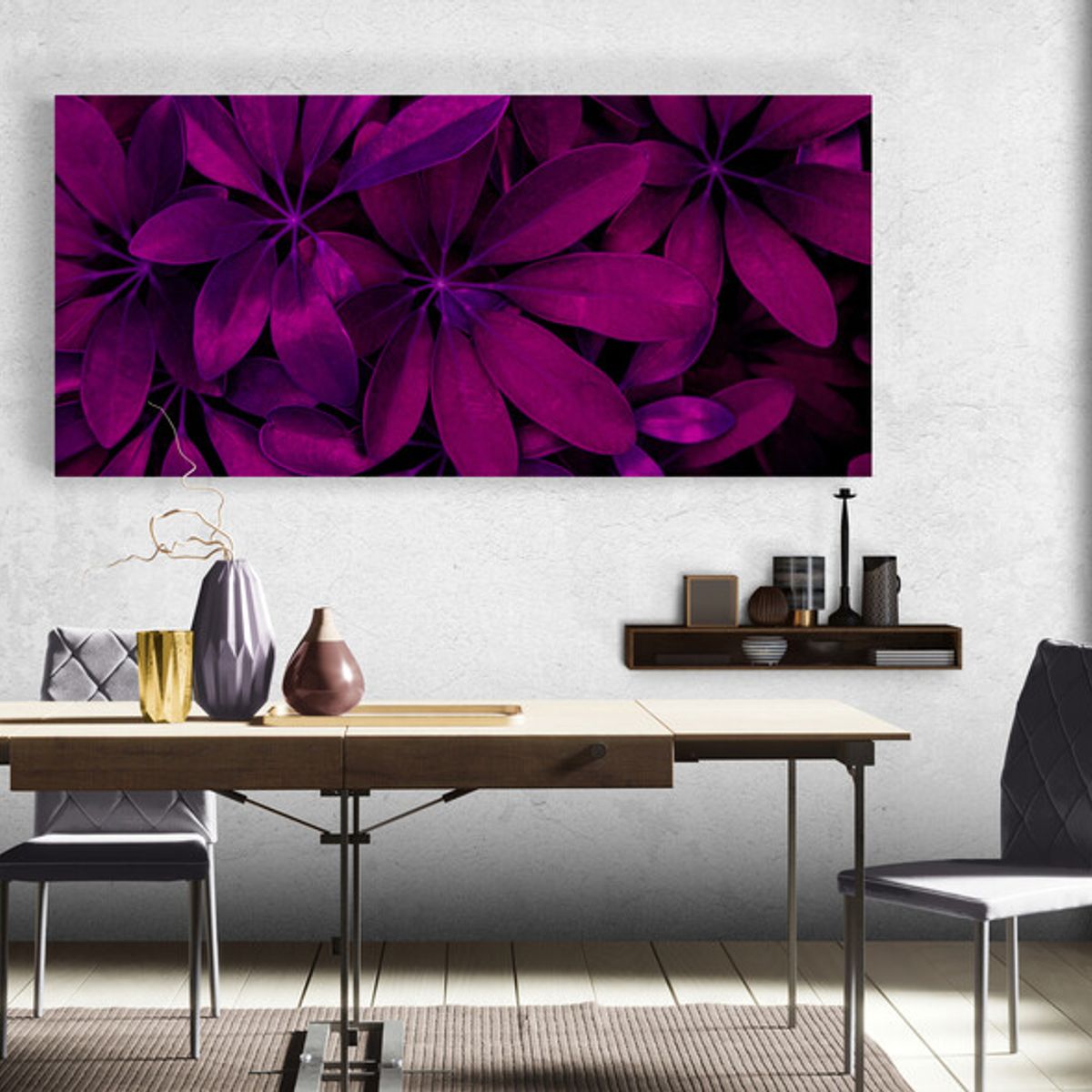 TAYRONA STORE - Cuadro En Lienzo Para Comedor Hojas 097 150x70cm