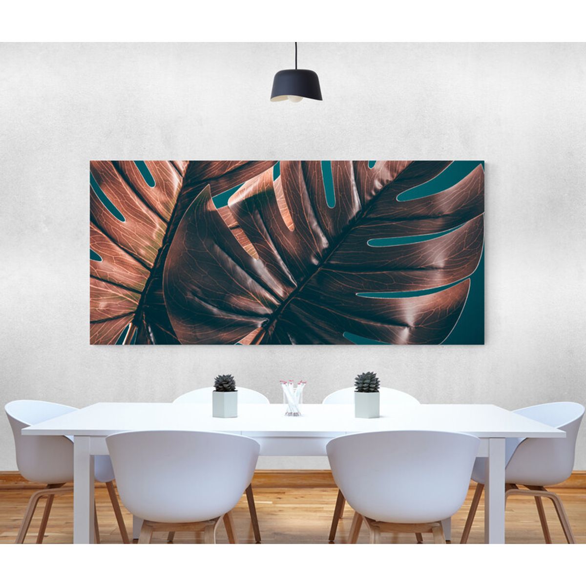 TAYRONA STORE - Cuadro En Lienzo Para Comedor Hojas 143 90x40cm