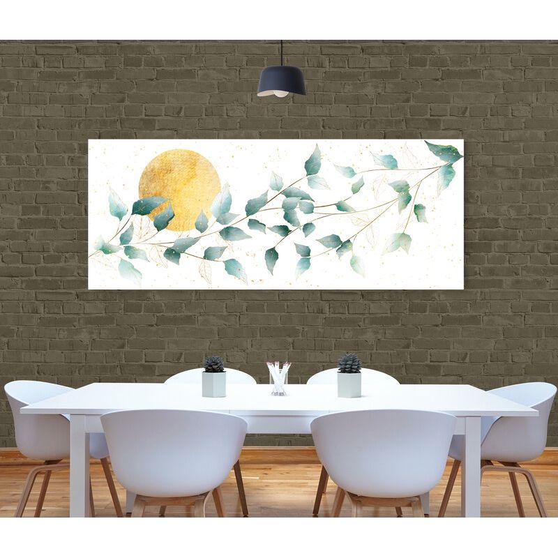 TAYRONA STORE - Cuadro En Lienzo Para Comedor Hojas 163 90x40cm